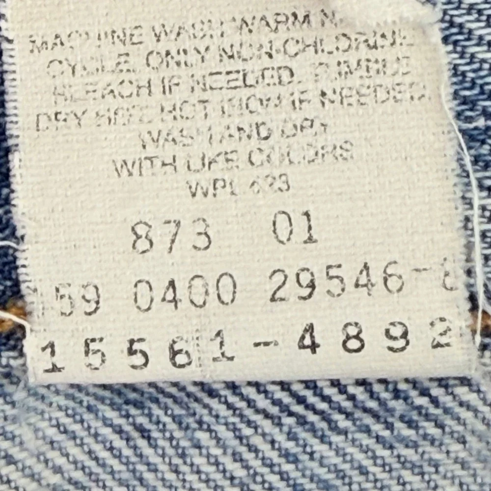 Vintage Levis 560 Loose Fit Straight Leg Jeans Light Wash Thrashed Paint 29x27.5